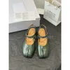 Top Maison Mihara Yasuhiro Hank Og Sole Toile Low Tabi Ballerina Shoe Femmes Luxury Designer Sandal Ha Ballef Cuir plat Couir Talons Slip on Boot Lambin 725