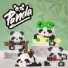 Neue Tandem -Bausteine Kawaii Huahua Panda -Serie kreatives niedliches Tier DIY versammelten Ziegelspielzeug für Kinder Weihnachtsgeschenk