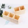 1/2/3 Grids Pen Holder Wood Student Office Stationery Pencil Storage Box Pen Pencil Pot Holder Cosmetics Brush Storage Container