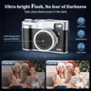 Maak prachtige foto's en video's met onze 5K digitale camera - autofocus, 48MP, vlogging, selfie camera, anti -shake, flash, forkfinder, 16x digitale zoom