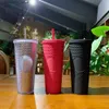 Mugs Limited tumbler straw cup oddess Diamond Studded Cup cold cupWater Bottle Mus Straw Cup Rose red ins L49