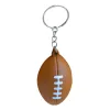 Keychains de football américain Rugby Pu Keyring Souvenirs Pendants Toys for Players Athletes Boys Ball Chain Chain Chains Rings Sport
