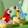 Toys interattivi colorati giocattolo musicale recordicabile ripeti ciò che dici un peluche per pappagalli per bambini