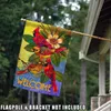 Printemps Bright Flowers Garden drapeau de vacances Flag de vacances numérique Imprimé double face * Banner d'oiseaux pour la fête d'anniversaire