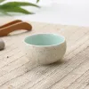 Cupleira de chá do tipo de tambor de cerâmica áspera, de melhor grau de porcelana chinesa de porcelana de cerâmica, conjunto de xícara de chá de cerâmica