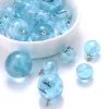 10 pcs Chic Transparent résine Round Ball Pendant Collier Blue Sky Clouds Birds Charmes pour bijoux Collier Accessoires