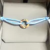 Mode 316l en acier inoxydable amour double anneaux bracelet corde chaîne de corde bracelets couple bracelets pour femmes et hommes bijoux marque célèbre