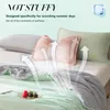 Blankets Solid-color Cooling Ice Silk Quilt Lightweight Comfortable Air-Conditioner For Bedroom Blanket