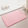 Bath Mats Bathroom Coral Velvet Absorbent Floor Mat Entry Door Simple Solid Color Bedroom Quilted Embroidered Carpet