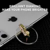 Mobiltelefonringhållare Transparent telefon Cellular Support Diamond Clear 360 graders socket Stand Smartphone Accessories