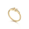 Sonneries de créateurs chauds pour femmes rings diamants de luxe pour hommes doublés t ouverts anneau d'amour avec logo gold ringard fashion classique de haute qualité