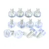 10 Pcs Clear Transparent Furniture Table Chair Sofa Leg Feet M6 M8 Thread Adjustable Leveler Glide Slide Pad Base Diameter 18mm