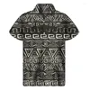 Men's Casual Shirts Retro Mexico Aztec 3D Print Hawaiian Men Summer Ethnic Totem Pattern Lapel Shirt Street Loose Short Sleeves Blouse Tops