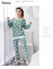 Accueil Vêtements automne confortable mince coton pyjama set girl mignon imprimé femmes pyjamas à manches longues pour femmes pijima pijima