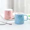 Tasses de style nordique marbré tasses en céramique pour hommes et femmes étudiants couple cadeaux de mariage
