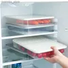 Vanisti di alimenti Tanister Freezer Dumplin Box Food Storae Contenitore IMPLEGGIO IMPATTO CASSO CON LID SCATORE SINGOLA SINGOLA SINGOLA SCATOLA SECOLA LASPARENT L49