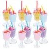 12pcs Dollhouse Ice Cream Decorations Gobelet Drinks Gobblet Model Photo Prop