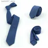 Neck Ties Fashion mens solid color cowboy tie casual Korean narrow 6cm cotton tieQ