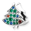 Seialoy 2pcs / lot argent couleur de Noël perles de Noël en perles humaines arbre de Noël snowmancharm bricolage bracelets boy girls accessoire