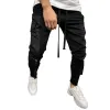 Pantalons masculins Zipper Sautporne pure Casual Pocket Sport Work Pantaler Pantalones Hombre Streetwear Joggers Hip Hop Sweatpants Drop Deli Dhdkv