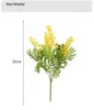 Decorative Flowers 5 Family Carnival Home Decoration Accessories Simulation Yellow Acacia Bean Living Entrance Room Wedding Decor Artificial