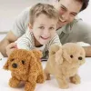 Chien de jouet bébé qui parcourt les aboiements que la queue remuant en peluche interactive électronique animales chiot Montessori Toys for Girls Boys Christmas Gift