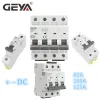 GEYA DC MCB 80A 100A 125A 6KA 2P 500VDC MINI CIRCUITER BRISHER DIN RAIL DC BRISHERS GYM9-125