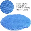 10 / 14pcs Bonnets de polinisher microfibre à voiture douce Couverture de pavé de polissage de voiture bleue (5 à 6 pouces)