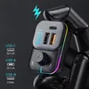 5.0 USB CAR Charger Type C Dazzling Light MP3 -плеер MP3 -плеер FM -передатчик для iPhone Xiaomi Huawei Samsung C24