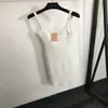 24SS NOWOŚĆ KOBIET Kobiety Koszulka Szuflka designerka designerka Designerska plon tops zbiornik sukienka High End Elastyczność metalowa litera A-line seksowna bodycon camisole tee mini sukienka