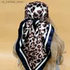 Écharbes 2022 90x90cm Fashion Kerchief Silk Satin Neck Scarf Femmes Imprimé Hijab Femme Squâles Square