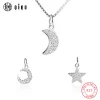 Vendita calda 925 argento sterling un unico Moonstar a pendente micro intarsio zirconia cubica per gioielli fai -da -te che producono bracciale 1pcs