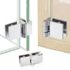 Upgrade Your Cabinets with 2 Pcs Silver Bathroom Shower Glass Door Hinges Durable Zinc Alloy Material Suitable for 5 8mm Glass