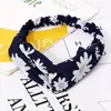 2024 Groothandel Europese kleuren Chrysanthemum Girl Hair Accessoires Hot Sale America Lady Printing Cloth Hoofdband Fashion Soft Color Girl Women Hair Hapband