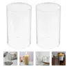 Titulares de vela 2 PCs Captar velas Tampa transparente de vidro claro Tons abertos de desktop aberto