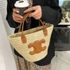 Lafite Grass Handbag Summer straw woven bags Large capacity handbag Leisure minimalist bag Bucket bag Beach bag Women bag Mami bag