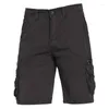 Pantaloncini da uomo sciolto multi-tasca tute in cotone estate comodo carico militare sport casual lavoro pantaloni corti