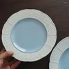 Platos placas de cerámica estilo occidental contraste color creativo redondeo de la vajilla ensalada pasta pasta fruta té de la tarde té de la tarde