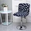 Sale-Printed Bar Stool Cover Stretch Spandex Low Back Chair Slipcocers Elastic All-inclusive Rotating Lift Seat Protector Case