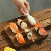 Pressão da mão fácil de usar o molde de arroz PP Ferramentas de cozinha de sushi molde côncavo lixando 5 cores colher opcional