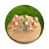 Flores decorativas Luminous Eggshell Garotas Ornamento Mini Grilhando Cartoon Animal Doll Micro Paisagem Decoração da Casa