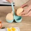 Nuova caldaia di uova al silicone a vapore al vapore con cinque fori manico per i kit da cucina di uova sode