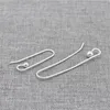 Studörhängen 4prs av 925 Sterling Silver Ear Wires Ball Bead End för örhänge smycken tillverkning