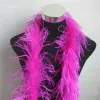 YY-tesco 2 Meter/Lot 2 Layer Natural Wine red Fluffy Ostrich Feathers Boa Costumes/Trim For Party/Costume/Shawl/ Ostrich Plume