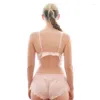 Home Vêtements Satin Cami Top and Shorts Pyjama Set Ribbebed Bra Lace Panty Two Piece Sleepwear Women Women Lingerie