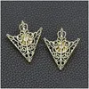 Broches broches femmes vintage triangle chemise col broche broche creux en métal hommes vêtements décoratifs accessoires de bijoux mignons drop del dh0zq