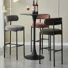 Nordic Loop Velvet Bar stoelen op de bureau Backlest High Bark Stools Minimalistische Designer Creative Household Kitchen Teller Krukken