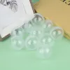 50pcs claire peut ouvrir la transparence capsule en plastique jouet sombre Ball Tiny Container Faire des choses Modèles Accessoires de maison de poupée