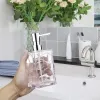 320ml Clear Glass Shampoo Dispenser Soap Dispensers Bathroom Accessories Bottle Travel Liquid Container Foam Hand Bath Gel Dish