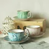 Tasses tasses à café Assiettes en céramique maison vintage l'après-midi ensemble nordique exquis floral luxe drinkware